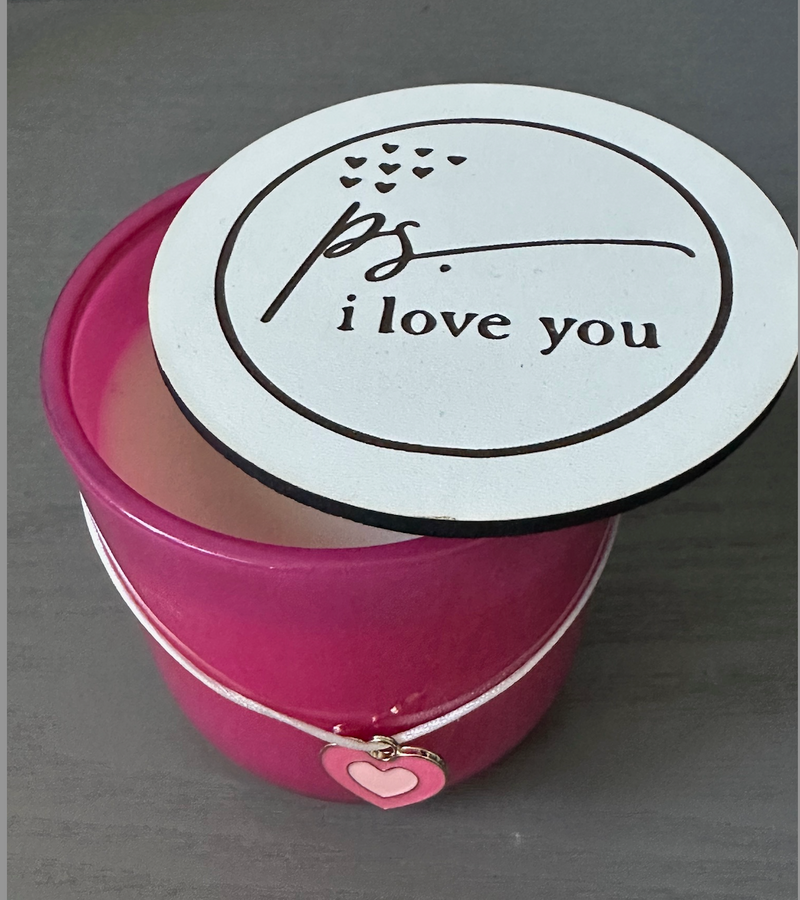 Valentine’s Message Candle – P.S. I Love You