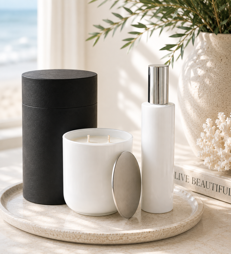 White Sands Gift Set | Signature Candle & Room & Linen Spray