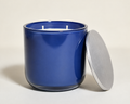 White Sands Hanukkah Candle | Cobalt Blue Glass | 12 oz