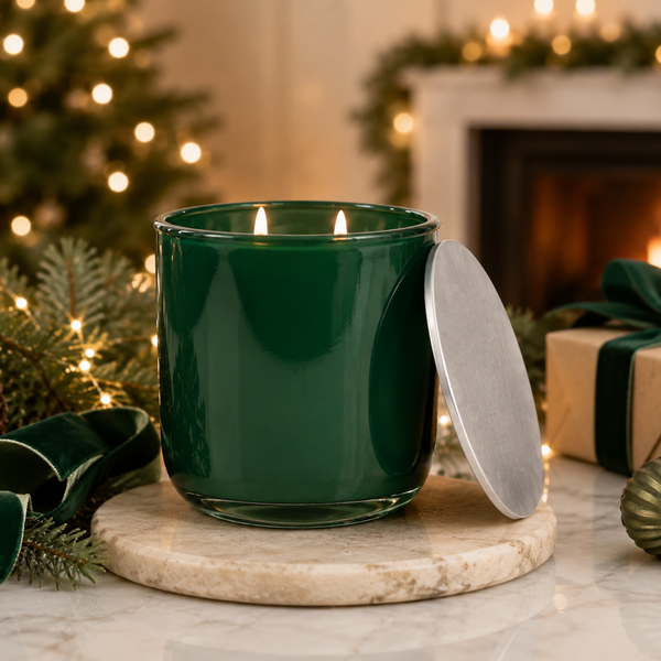 Frasier Fir Holiday Candle | Clover Green Glass | 12 oz