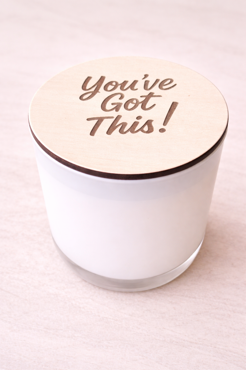 Encouragement Candle Gift – “You’ve Got This” Engraved Lid