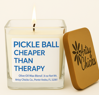 Cheaper Than Therapy Pickleball Candle – Gift for Pickleball Lovers