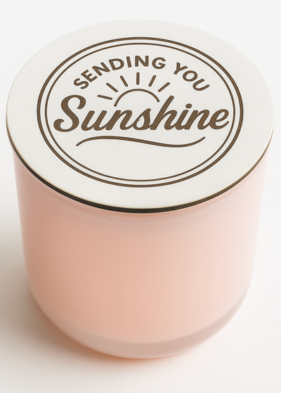 Sending Sunshine Luxury Candle with Engraved Lid – Cheerful Gift