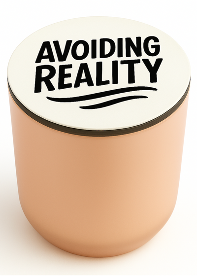 Avoiding Reality Luxury Candle with Engraved Lid – Fun Gift