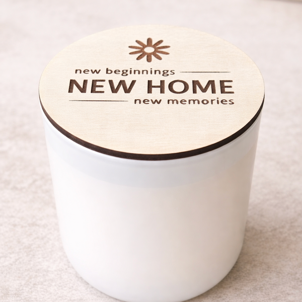 New Home Candle Gift – Engraved Housewarming Keepsake