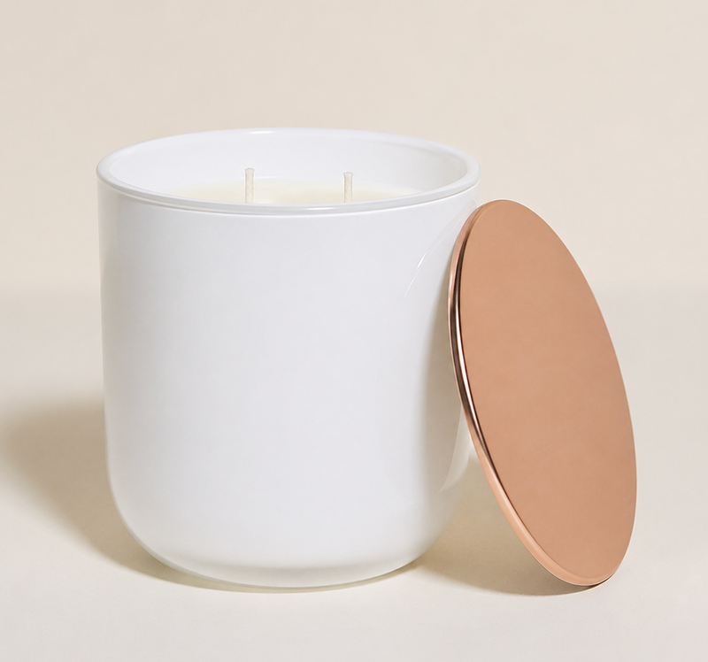 Copper Candle — Rio Sol | Modern Glass Candle with Copper Lid
