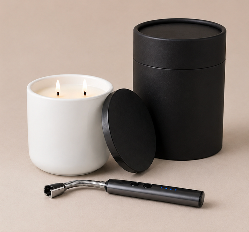 Blue Tropic Gift Set — Candle + USB Lighter